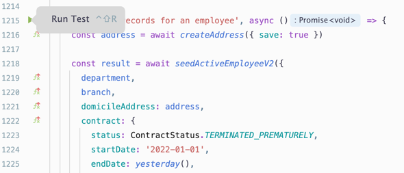 webstorm run tests